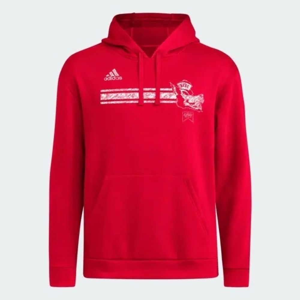 Adidas NC State Fleece Hooded Sweatshirt EUC